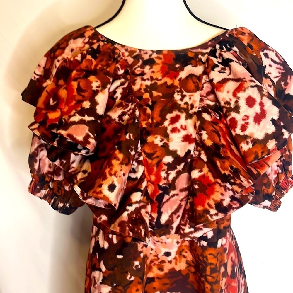 Floral Ruffle Sleeve Dress - Picture 5 of 8